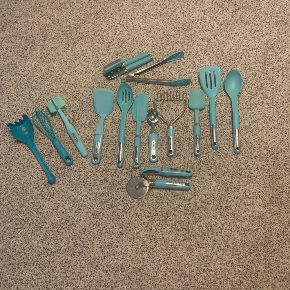 KitchenAid Blue Cooking Utensil Set
